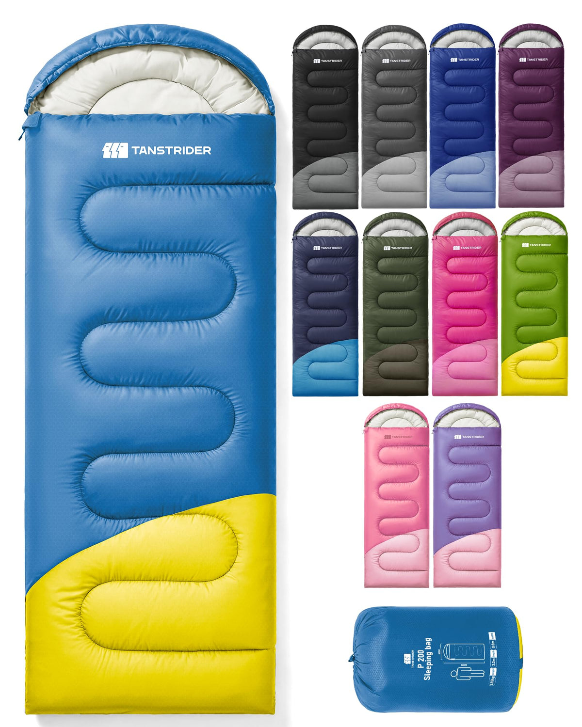 Sleeping Bags for Adults,Compact Lightweight Backpacking Sleeping Bag with Compression Sack for Youth, Camping Essentials Gearfor Hiking Travel Climbing Outdoor&Indoor Use