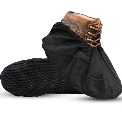 Blue Shoe Guys Premium Disposable Boot & Shoe Covers Booties | 100 Pack | Durable, Non-Slip, Non-Toxic, Water Resistant, Recyclable Protectors for Indoor & Outdoor | Large Size Fits Most Shoes
