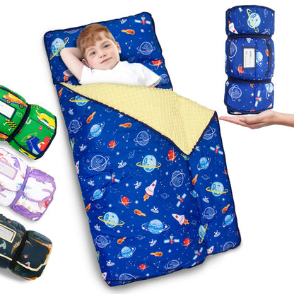 Primlect Toddler Nap Mat with Pillow, Thickened Extra Large Sleeping Bag