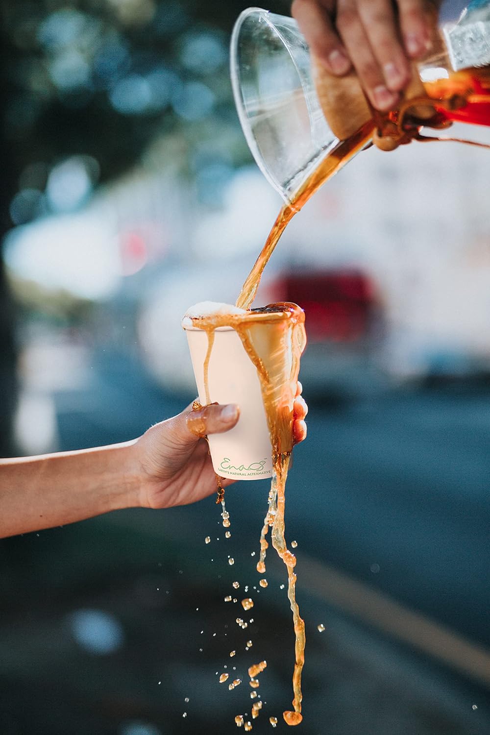 100% Compostable Disposable Coffee Cups [12oz 80 Pack] Paper Cups Made from Bamboo, Eco-Friendly, Biodegradable Premium Party Cups, Natural Unbleached by Earth's Natural Alternative