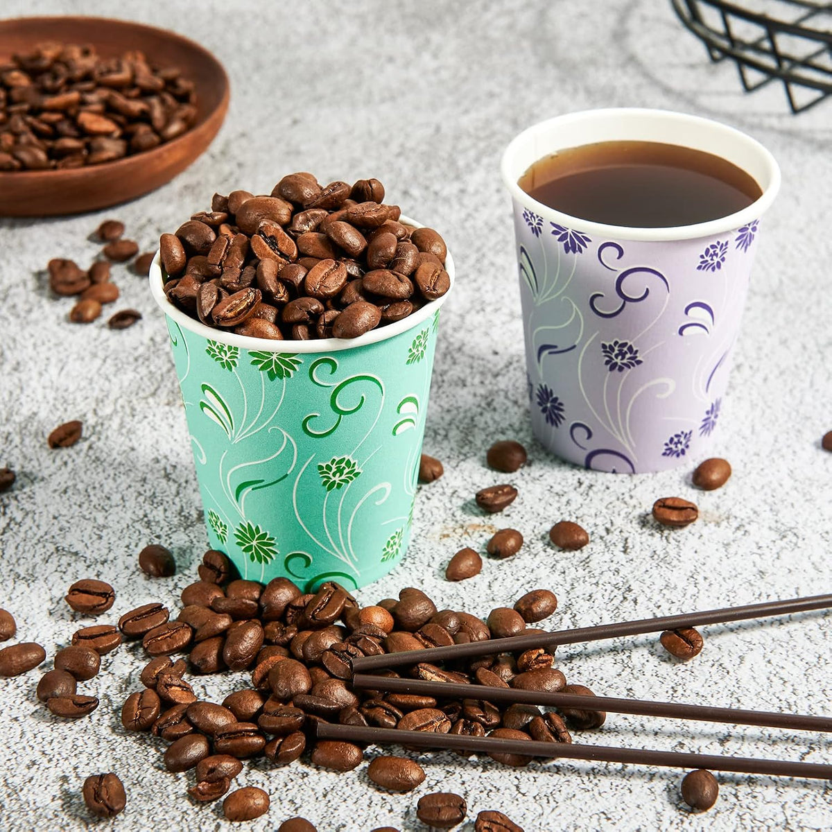 TV TOPVALUE 5 oz Paper Cups, 600 Pack Disposable Bathroom Cups Bulk, Purple