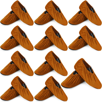 JaGely 11 Pair Reusable Cloth Shoe Covers for Indoors, Multicolor