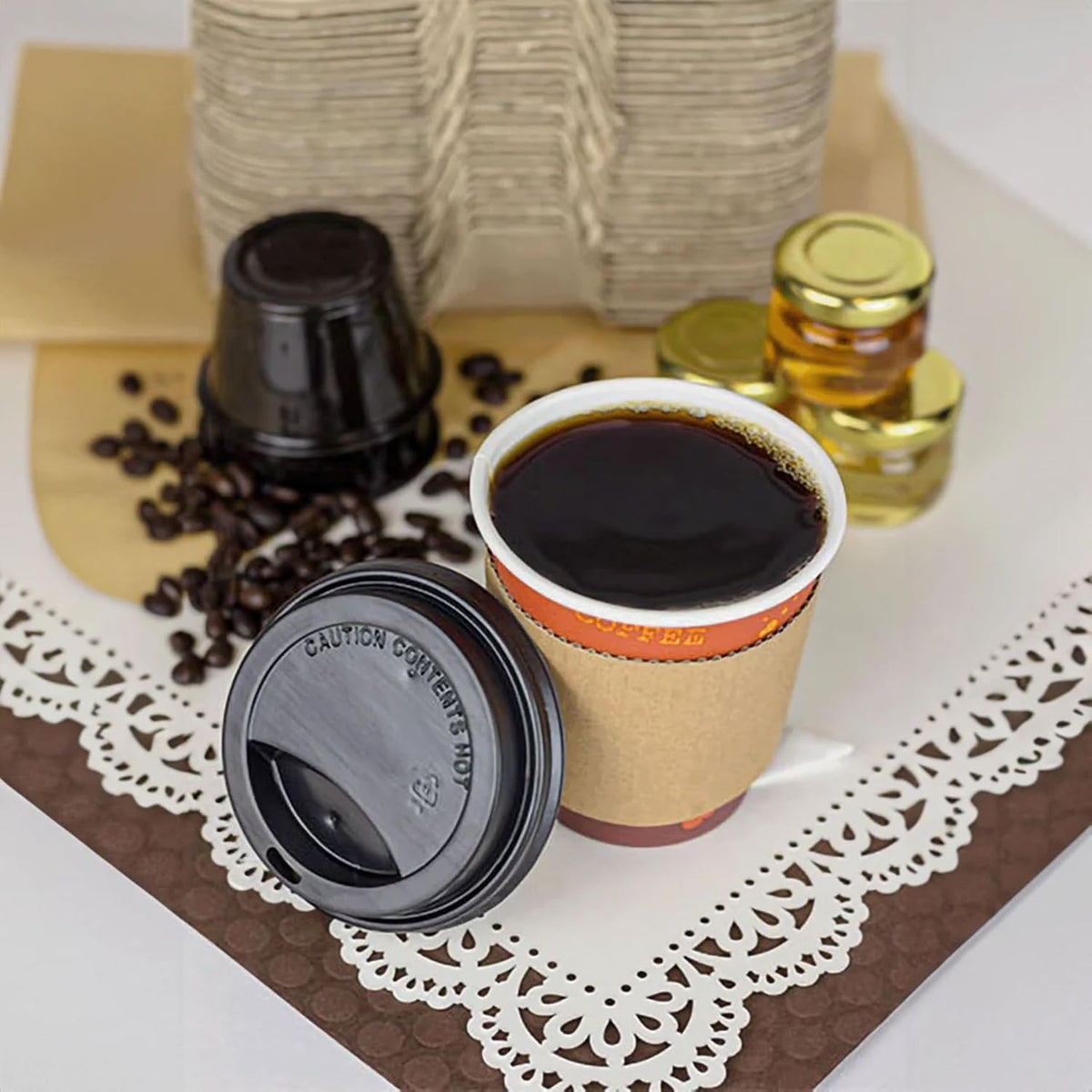 Karat [10oz - 1,000ct Coffee Cups, Paper Hot Cups, 90mm Diameter