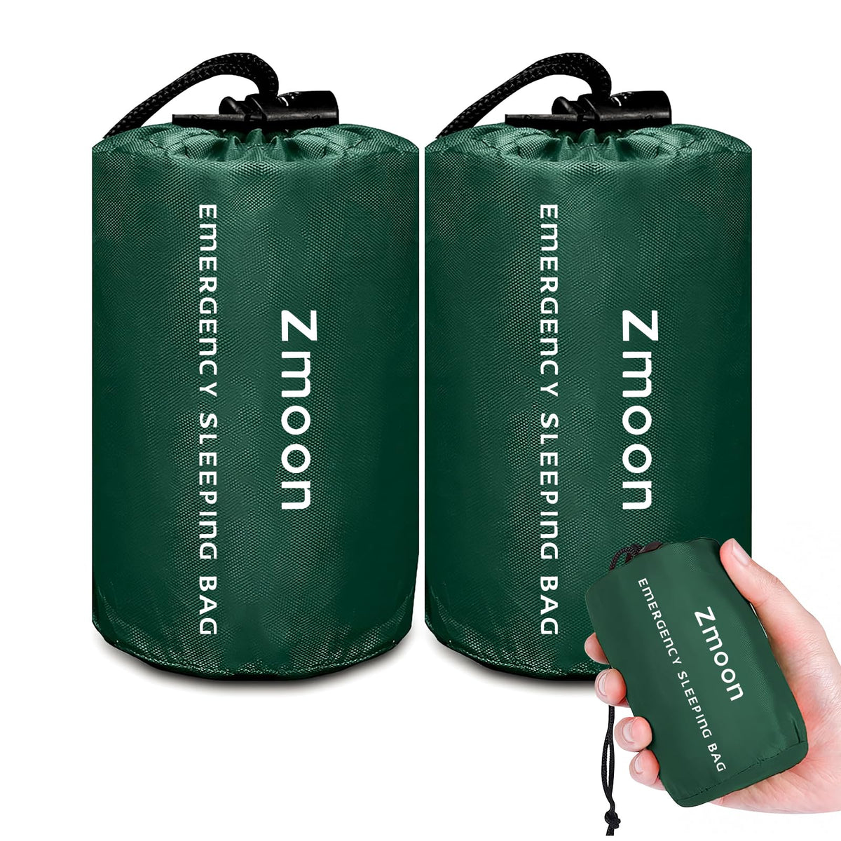 Zmoon Emergency Sleeping Bag Survival Bag, Portable Waterproof Thermal Bivy Sacks,Bivvy Bags,Camping Mylar Sleeping Bag Survival Gear Emergency Blankets Survival Shelter