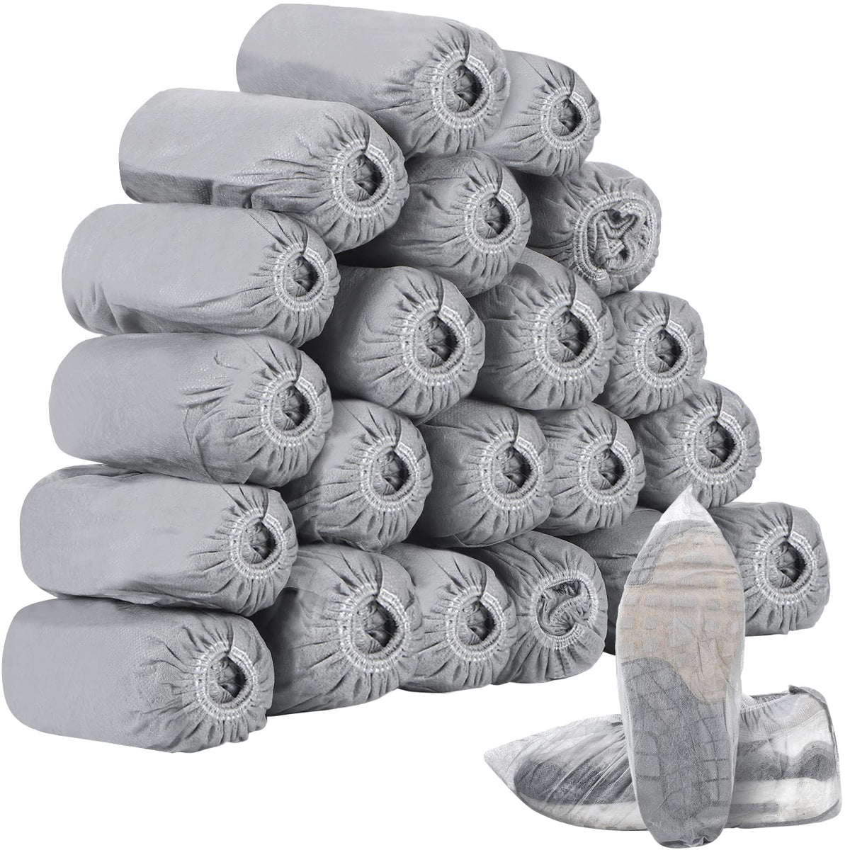 Tigeen 200 Pcs/ 100 Pairs Disposable Shoe Covers Indoor, Blue