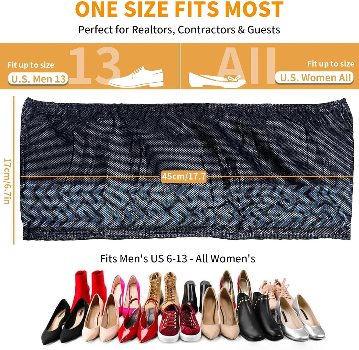 Shoe Covers Disposable, Extra Large 200 Pack, Non-Slip Indoor