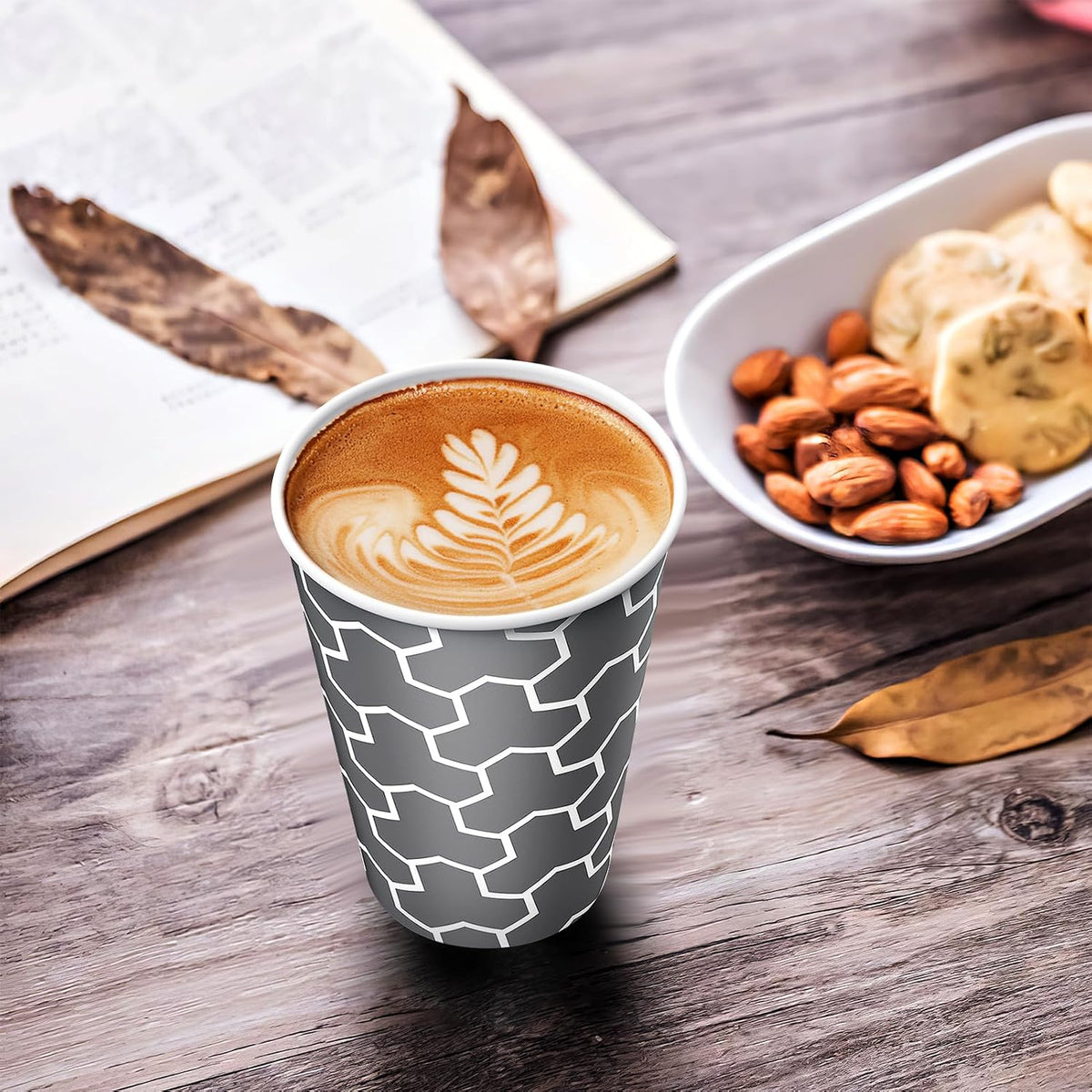 240 Pack 12 oz Paper Cups, Insulated Disposable Hot Cups
