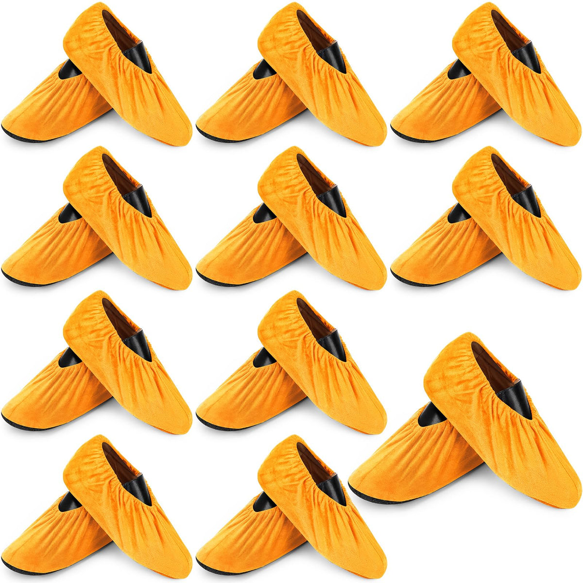 JaGely 11 Pair Reusable Cloth Shoe Covers for Indoors, Multicolor