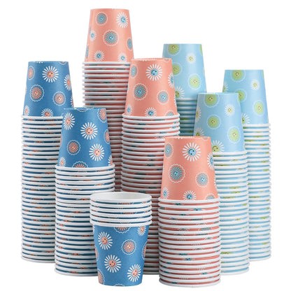 SIUQ 300 Pack 5 oz Paper Cups, Disposable Small Bathroom Mouthwash Cups