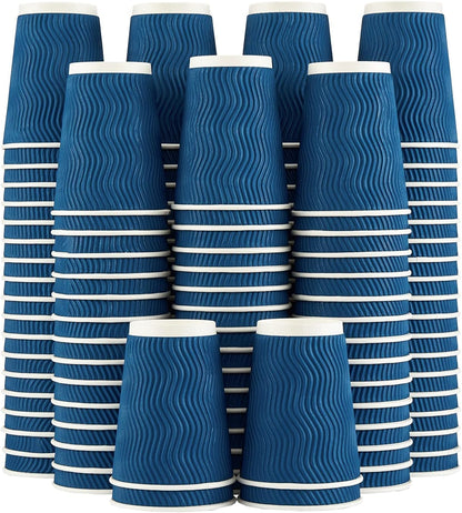 Lamosi Coffee Cups 12 oz 120 Pack Disposable Paper Coffee Cups Insulated