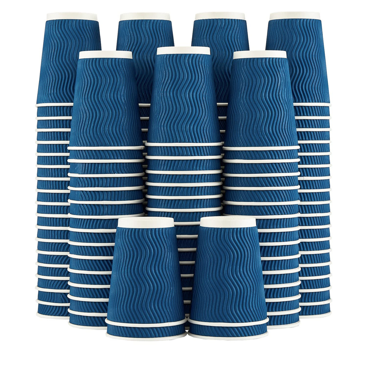 Lamosi Coffee Cups 12 oz 120 Pack Disposable Paper Coffee Cups Insulated