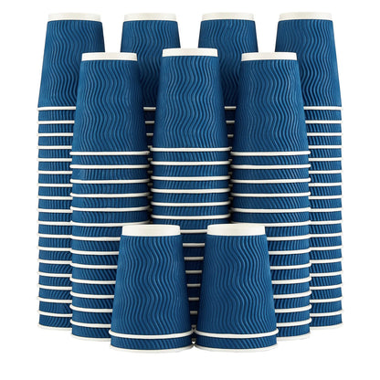 Lamosi Coffee Cups 12 oz 120 Pack Disposable Paper Coffee Cups Insulated