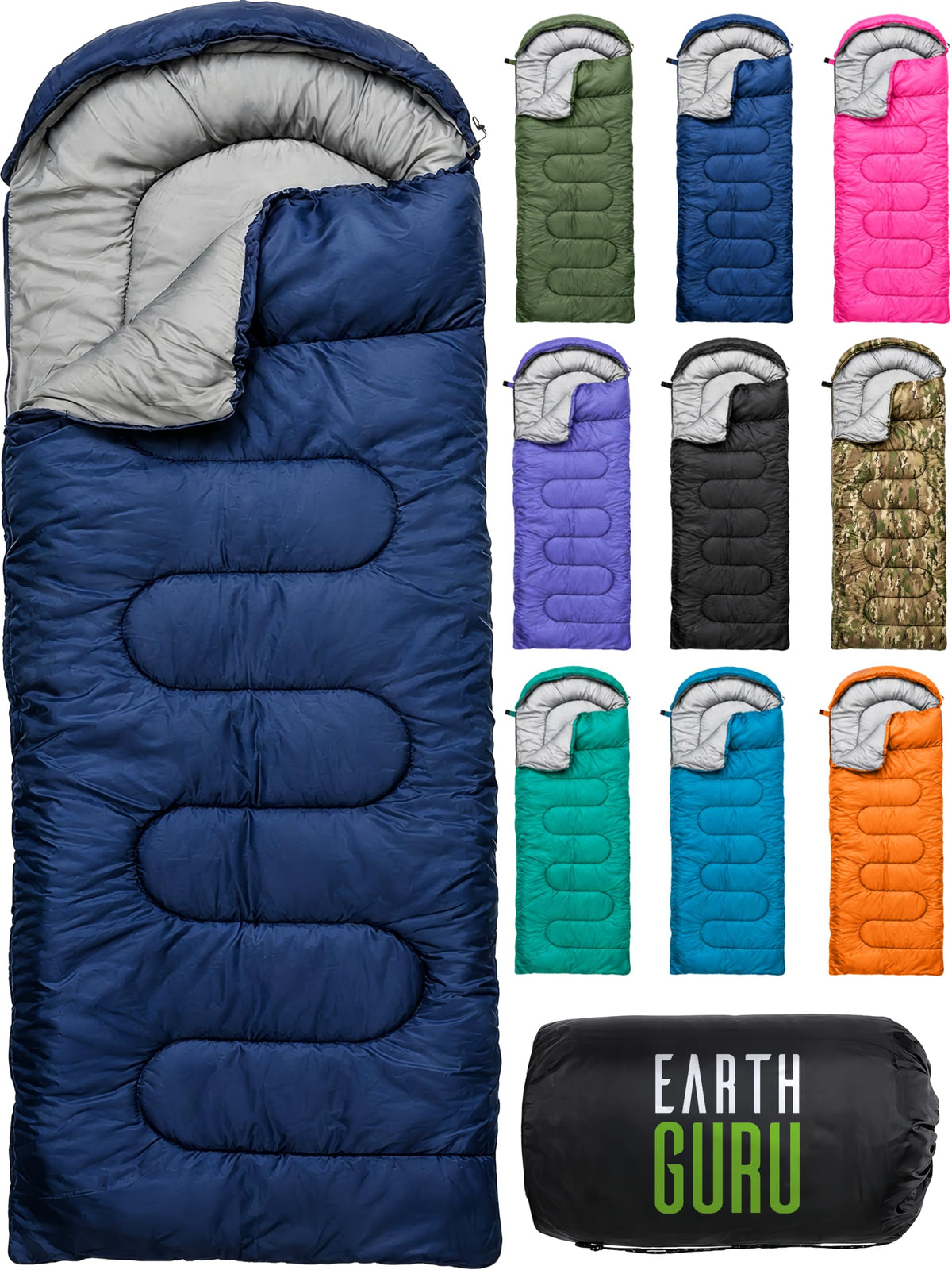 Sleeping Bags for Adults Cold Weather & Warm - Backpacking Camping Sleeping Bag for Kids 10-12, Girls, Boys - Lightweight Compact Camping Essentials Gear Accessories Hiking Sleep Must Haves