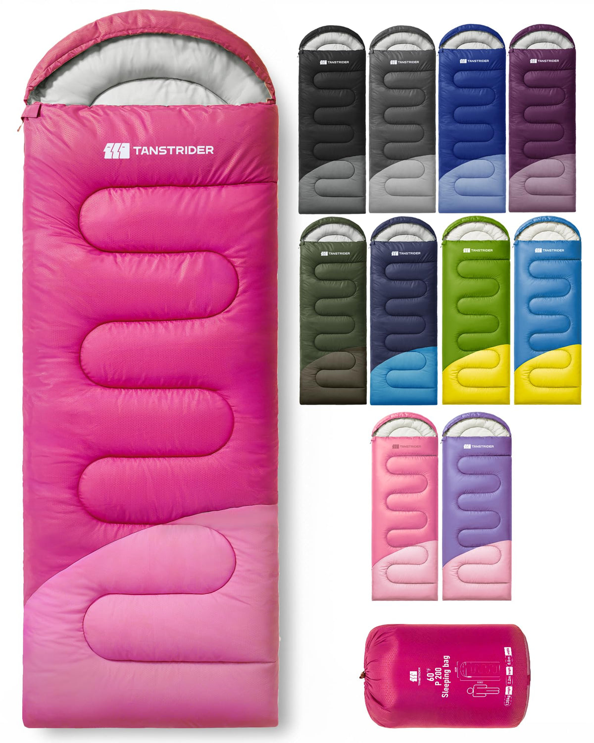 Sleeping Bags for Adults,Compact Lightweight Backpacking Sleeping Bag with Compression Sack for Youth, Camping Essentials Gearfor Hiking Travel Climbing Outdoor&Indoor Use