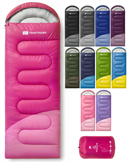 Sleeping Bags for Adults,Compact Lightweight Backpacking Sleeping Bag with Compression Sack for Youth, Camping Essentials Gearfor Hiking Travel Climbing Outdoor&Indoor Use
