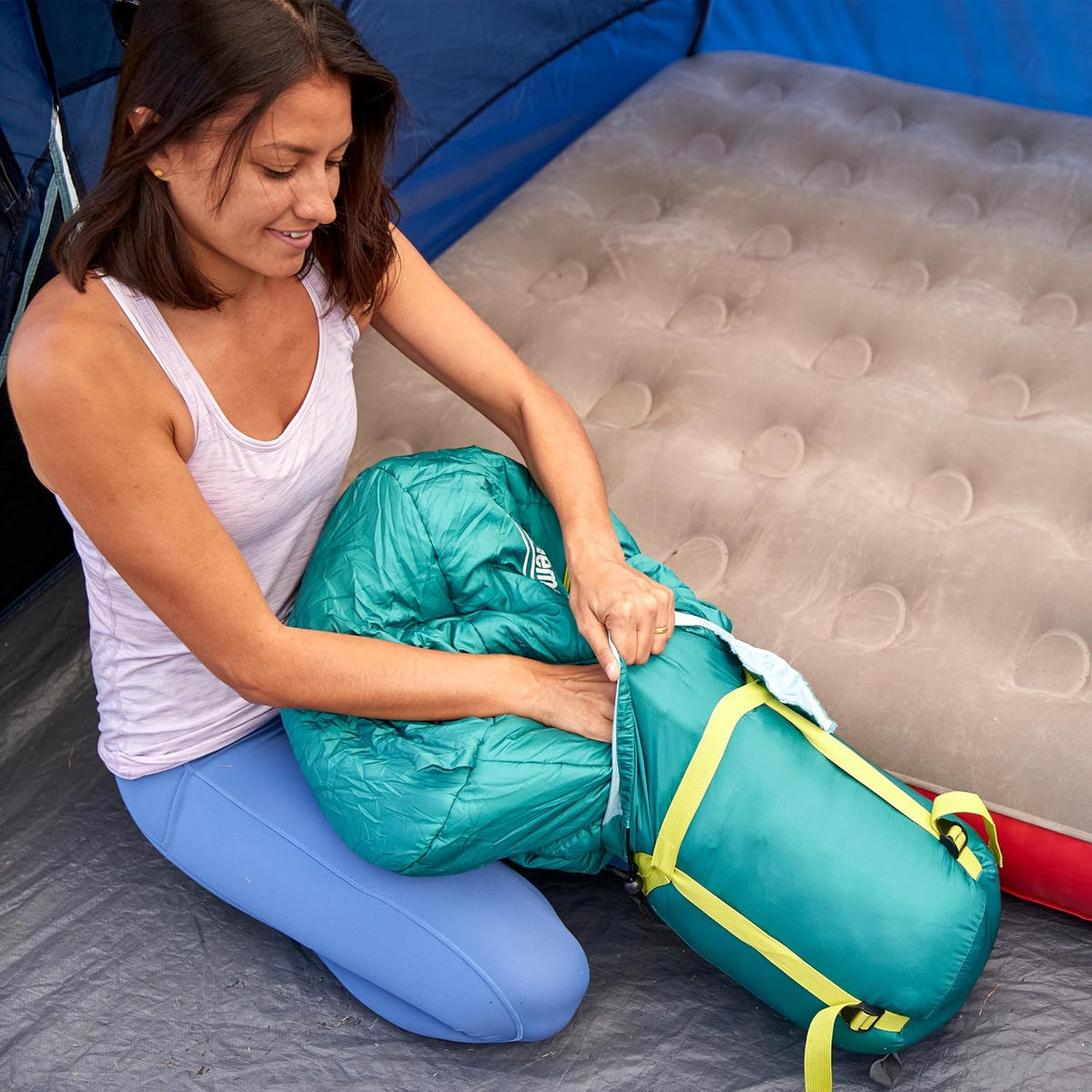 Coleman Big Bay 0/20/40°F Cold-Weather Sleeping Bag, Adult Mummy Sleeping Bag with Headrest, Foot Ventilation, & Storage Sack, Big & Tall Options