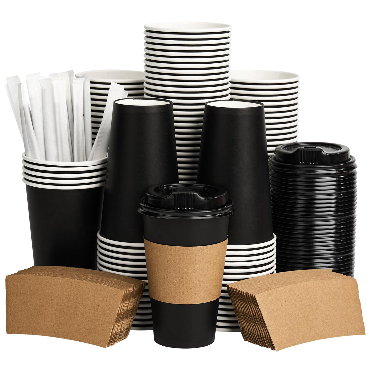 500 Pack 8 oz Paper Cups, Disposable Coffee Cups