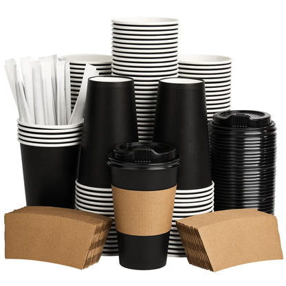 500 Pack 8 oz Paper Cups, Disposable Coffee Cups
