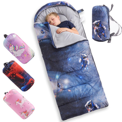 tuphen Kids Sleeping Bag - 50-77℉ 3-Season Waterproof Sleeping Bag for Boys & Girls, Lightweight 2.2 lbs Camping Gear with Compression Bag Ideal for Camping, Hiking, Indoor