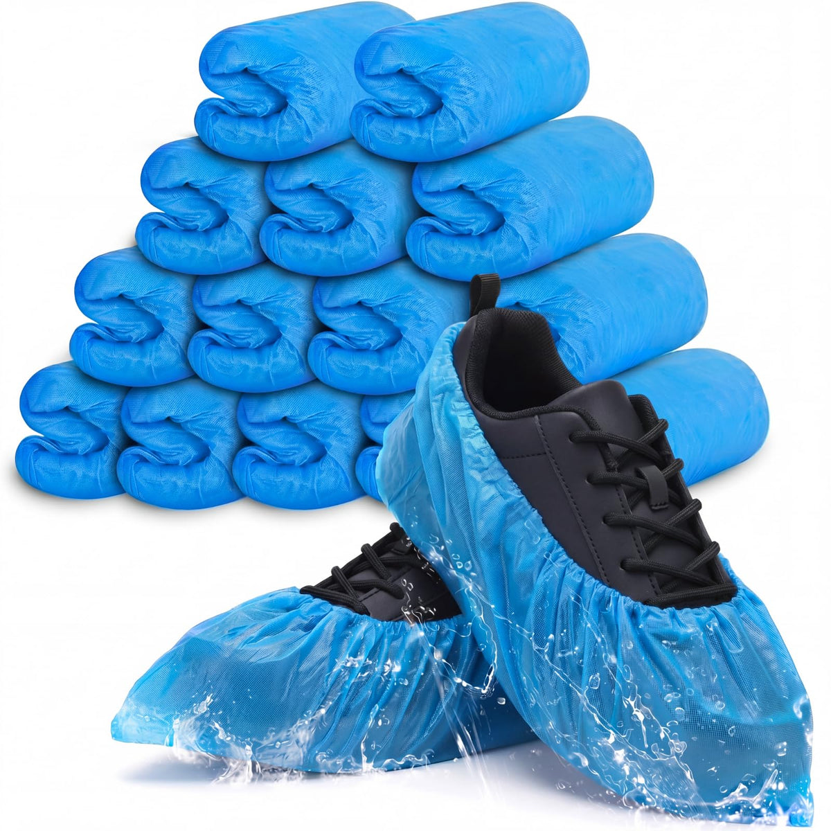 Vabean 1000 Pcs Disposable Shoe Covers Boot Cover, Blue