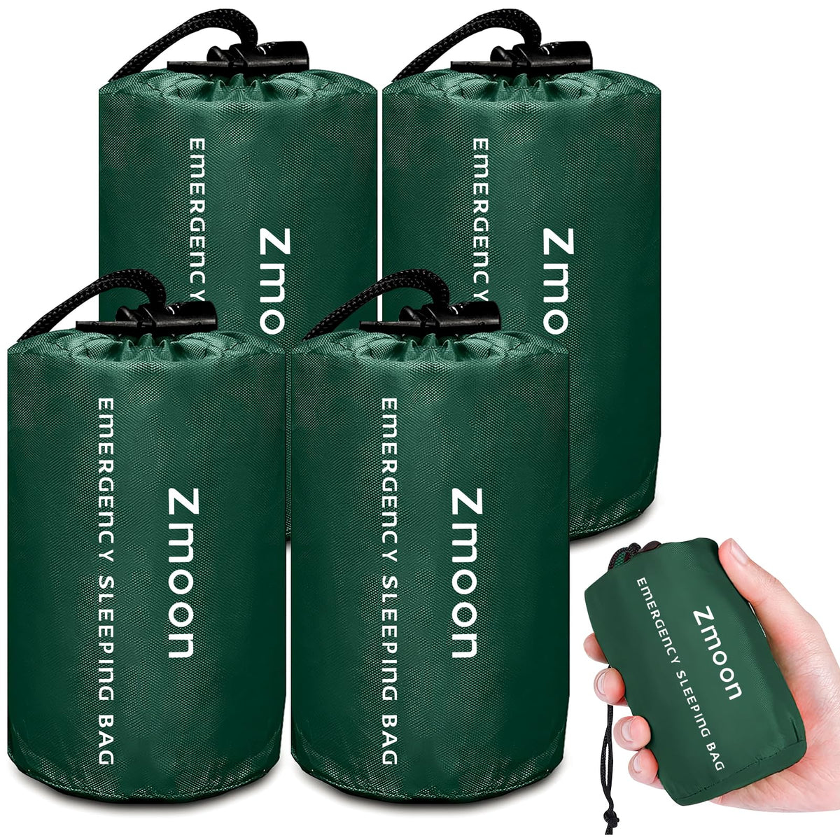 Zmoon Emergency Sleeping Bag Survival Bag, Portable Waterproof Thermal Bivy Sacks,Bivvy Bags,Camping Mylar Sleeping Bag Survival Gear Emergency Blankets Survival Shelter