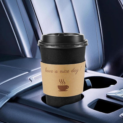 Clawsoff 100 Pack 16 oz Disposable Paper Coffee Cups with Lids(Black)