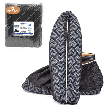 ProtectX Disposable Shoe & Boot Covers, XL Extra Large, 100-pack (50 pairs), Waterproof, Slip Resistant, Durable CPE plastic, Fits up to Men’s 14 US Size and All Women’s US Size Shoes