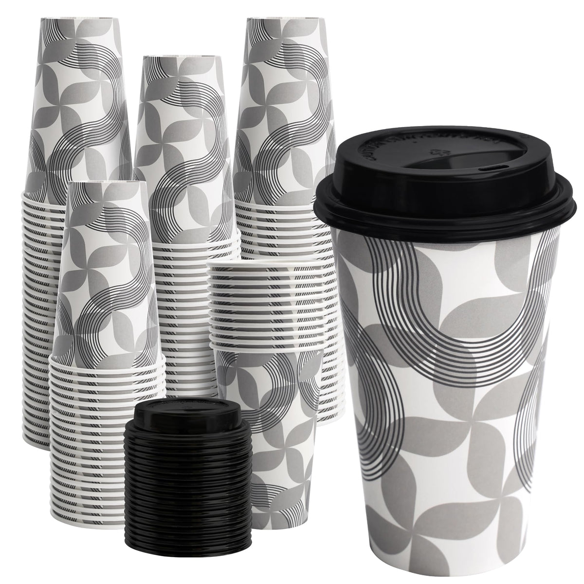 500 Pack 8 oz Paper Cups, Disposable Coffee Cups