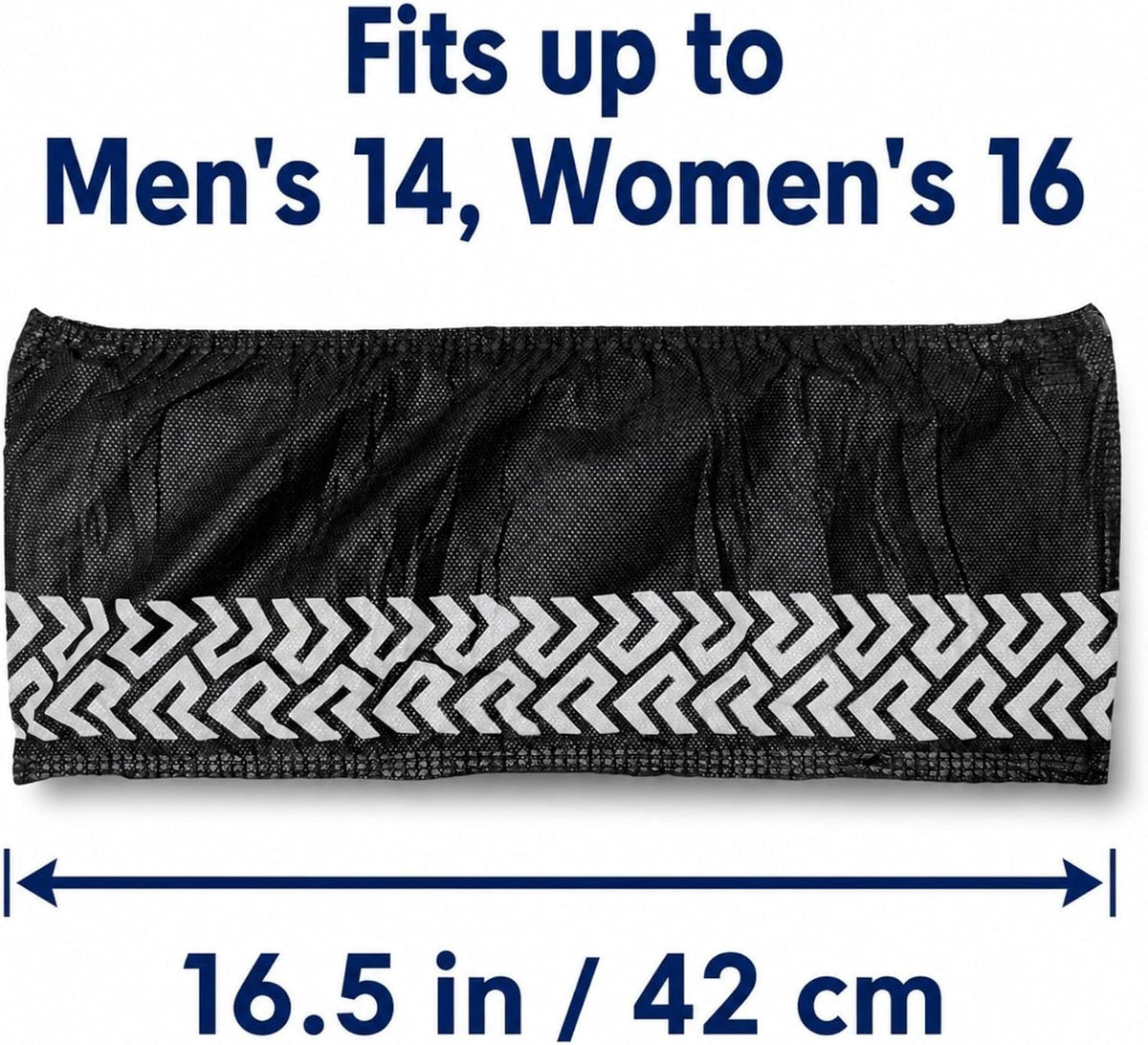 Black XL Disposable Boot and Shoe Covers, Non Slip, 100 Pack