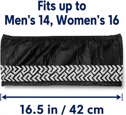 Black XL Disposable Boot and Shoe Covers, Non Slip, 100 Pack