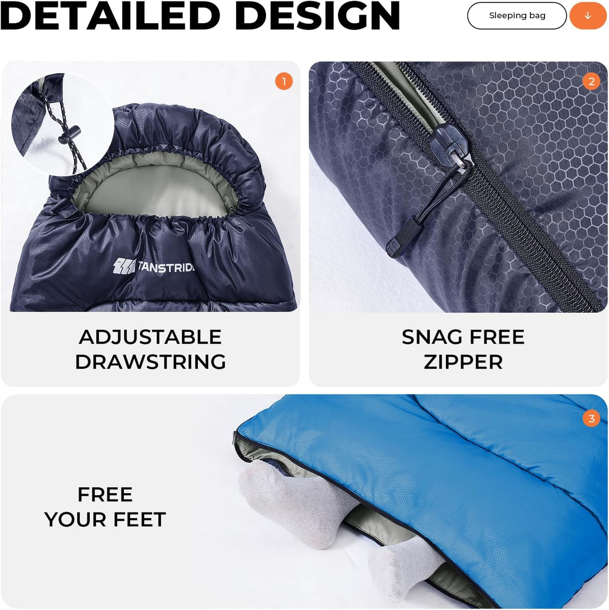 Sleeping Bags for Adults,Compact Lightweight Backpacking Sleeping Bag with Compression Sack for Youth, Camping Essentials Gearfor Hiking Travel Climbing Outdoor&Indoor Use