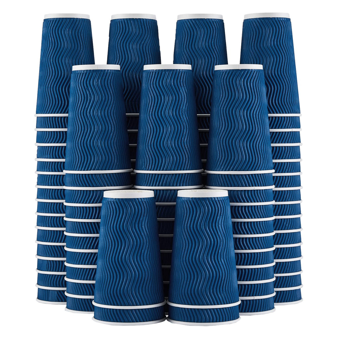 Lamosi Coffee Cups 12 oz 120 Pack Disposable Paper Coffee Cups Insulated