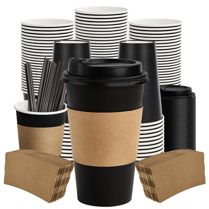 500 Pack 8 oz Paper Cups, Disposable Coffee Cups