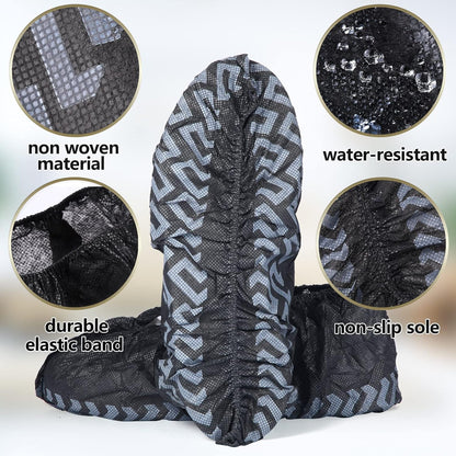Zhanmai 300 Pack Disposable Shoe Covers, Non-slip Booties Bulk