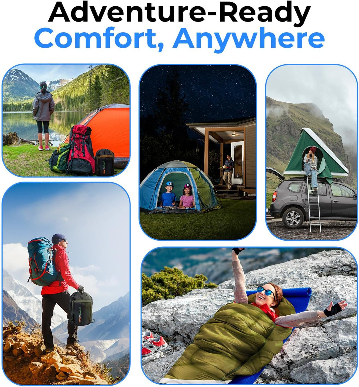 SereneLife Double Sleeping Bag for Adults & Teens