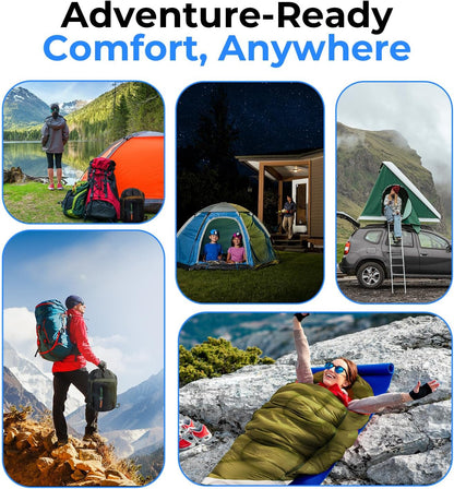 SereneLife Double Sleeping Bag for Adults & Teens
