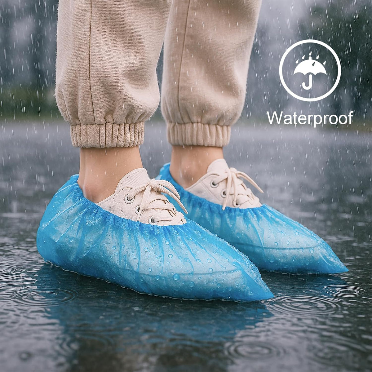 Shoe Covers Disposable, 1000 Pieces (500 Pairs), Non-Slip, Waterproof