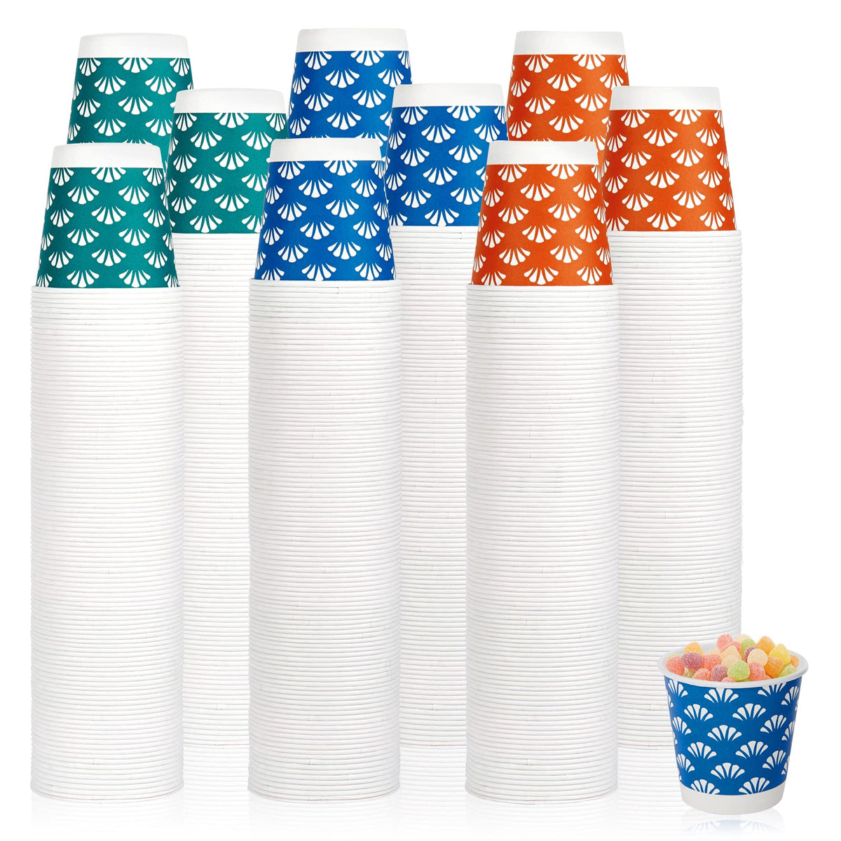 JollyPack 1200 Pack 3 oz Disposable Bathroom Paper Cups