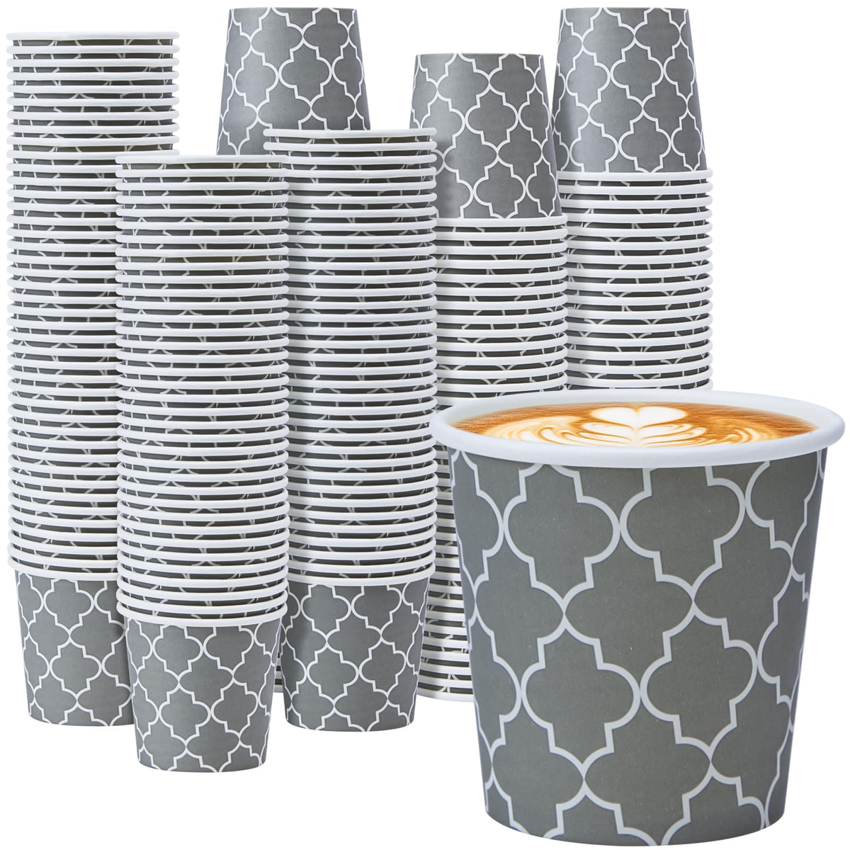 Lamosi Coffee Cups 12 oz 180 Pack, Disposable Paper Coffee Cups, Hot Cups