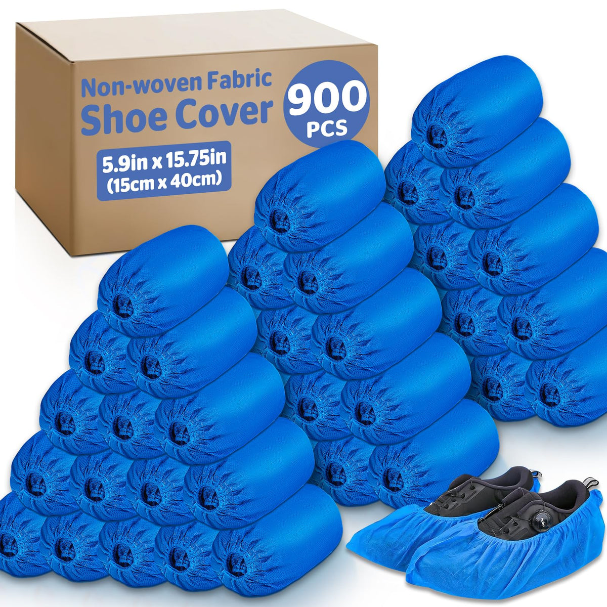 600 Pack(300 Pairs) Shoe Covers Disposable, Non-woven Fabric Shoes Covers