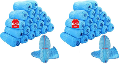 X-Large Shoe Covers Disposable 200 Pack (100 Pairs) Fit Shoe Sizes to Men's 13