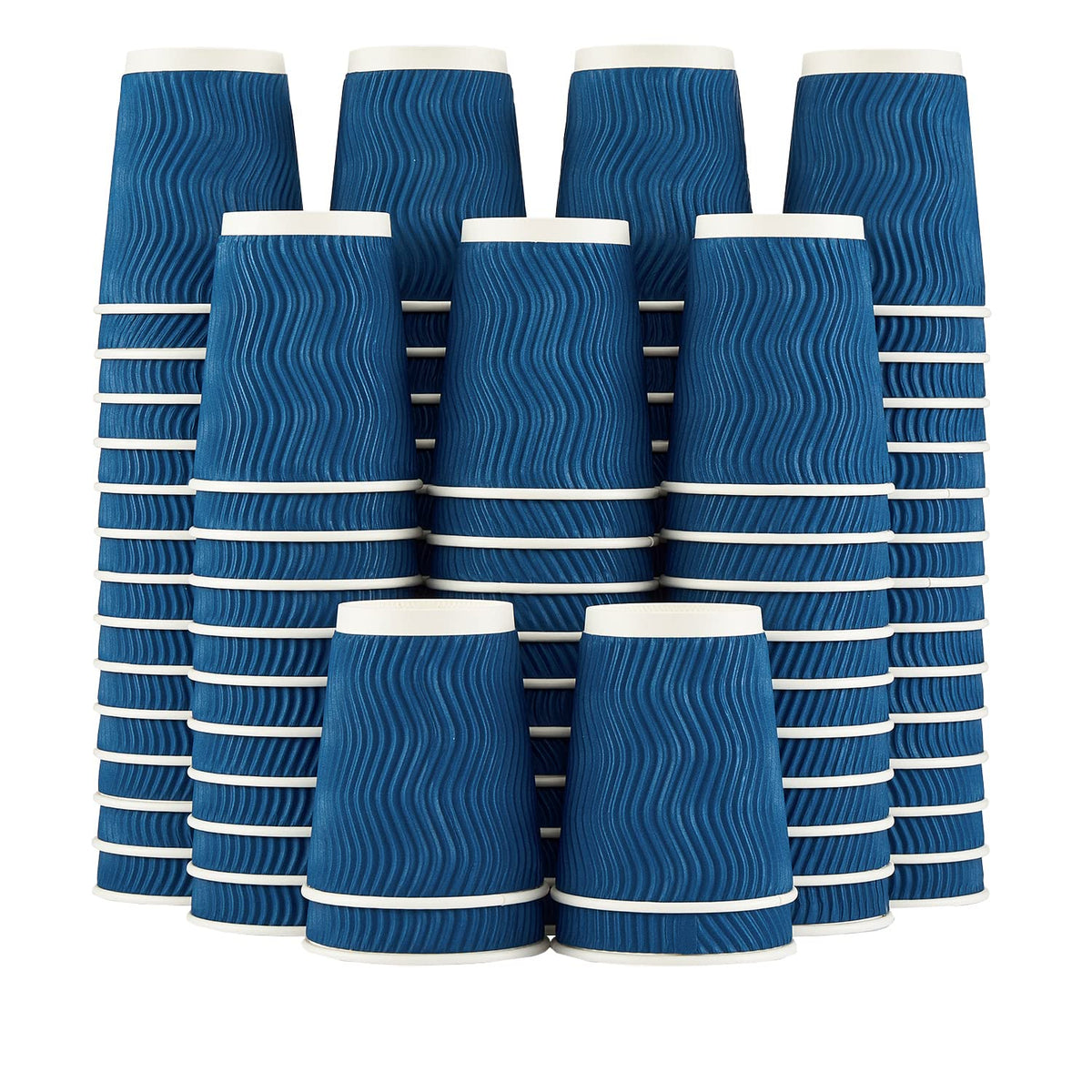 Lamosi Coffee Cups 12 oz 120 Pack Disposable Paper Coffee Cups Insulated