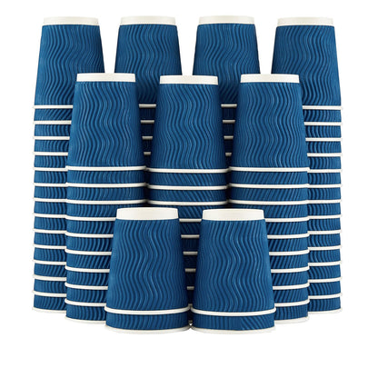 Lamosi Coffee Cups 12 oz 120 Pack Disposable Paper Coffee Cups Insulated