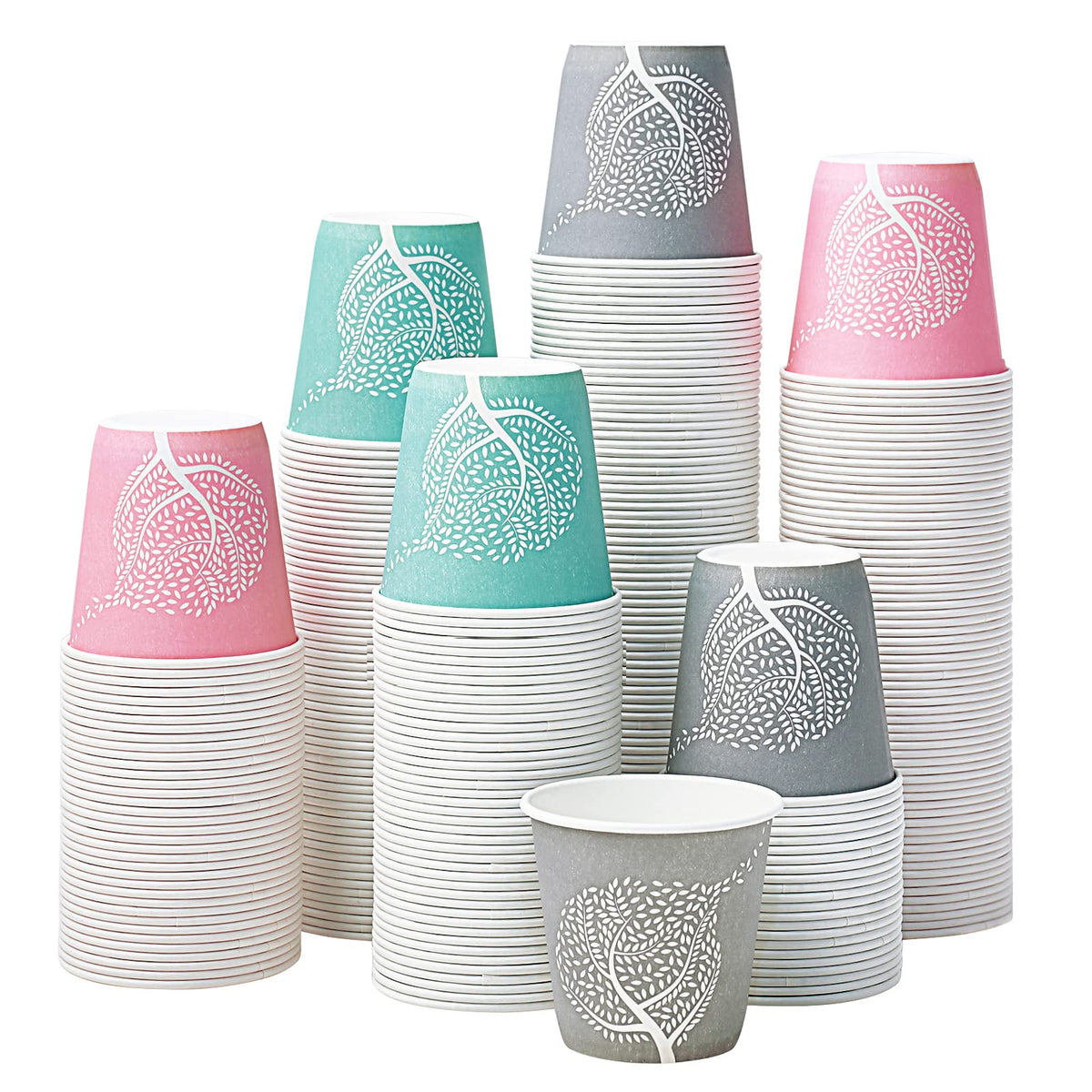 LITOPAK 600 Pack 3 oz Paper Cups, Colorful Disposable Mouthwash Cups 3 oz