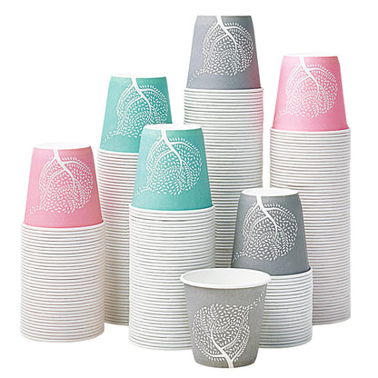 LITOPAK 600 Pack 3 oz Paper Cups, Colorful Disposable Mouthwash Cups 3 oz