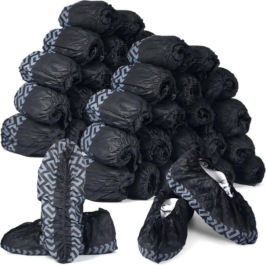 Zhanmai 300 Pack Disposable Shoe Covers, Non-slip Booties Bulk