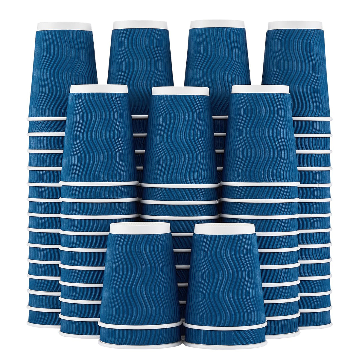 Lamosi Coffee Cups 12 oz 120 Pack Disposable Paper Coffee Cups Insulated