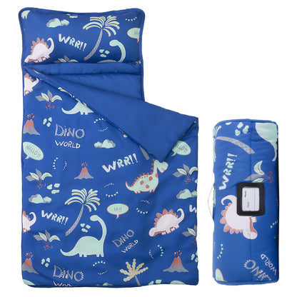 MORAIS Toddler Nap Mat with Pillow and Blanket, 52" x 20" Lightweight and Soft Nap Mat for Preschool, Daycare, Travel Sleeping Bags