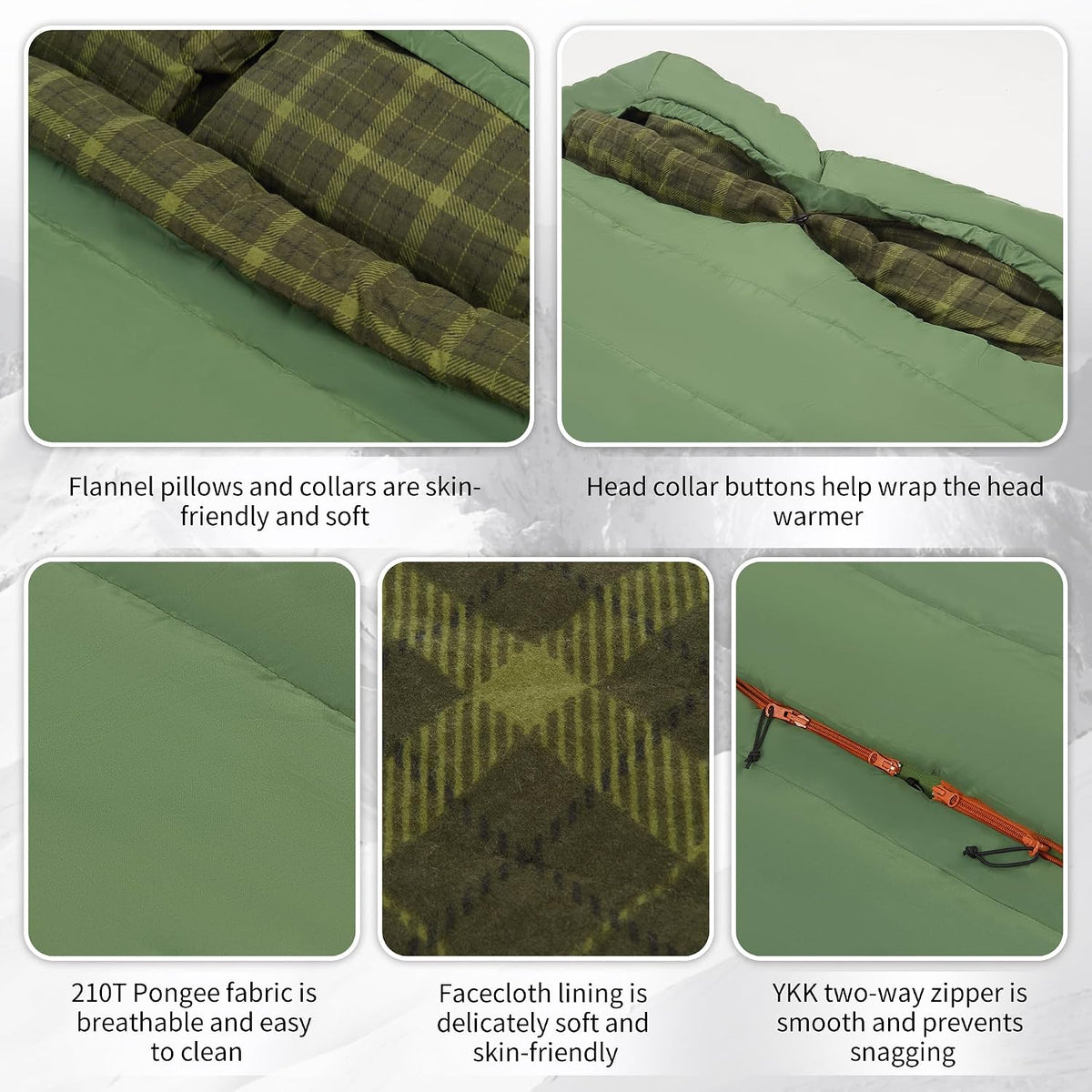 Naturehike Double Sleeping Bag for Adults with Pillows for Couples & Family