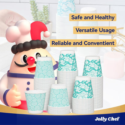 JOLLY CHEF 3 oz Disposable Bathroom Mouthwash Cups 300 Pack Paper Cups